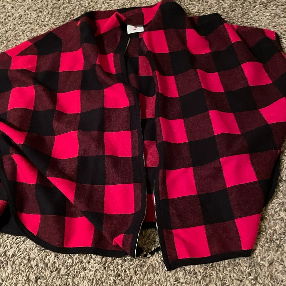 Red buffalo plaid vest